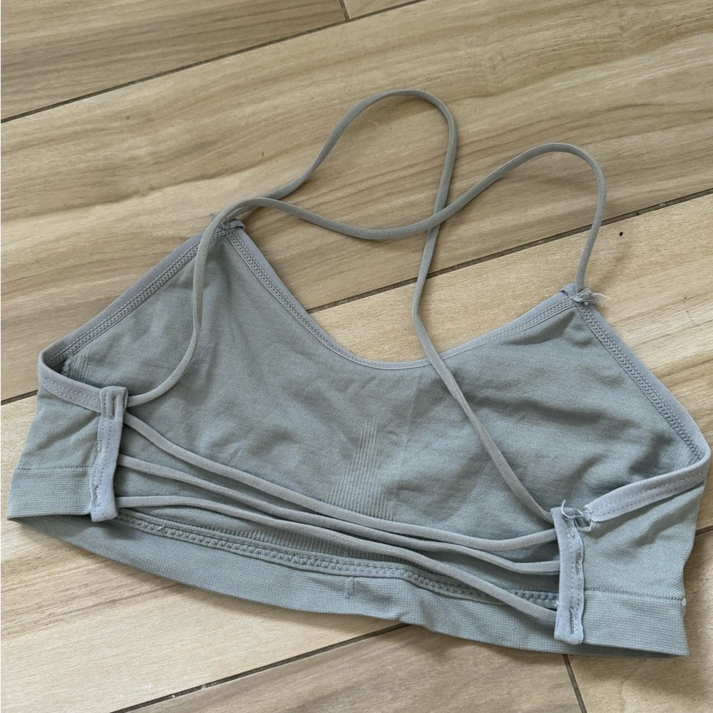 Backless sports bra - grey - size XS/S - fair condition-